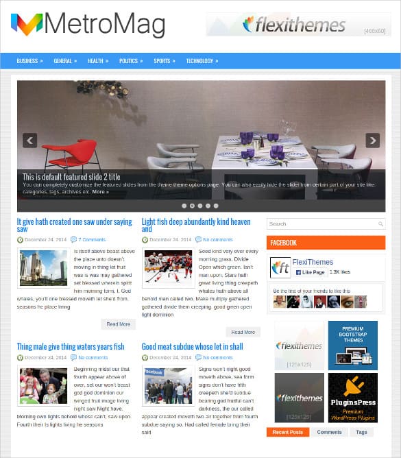 news blogger theme 11.64