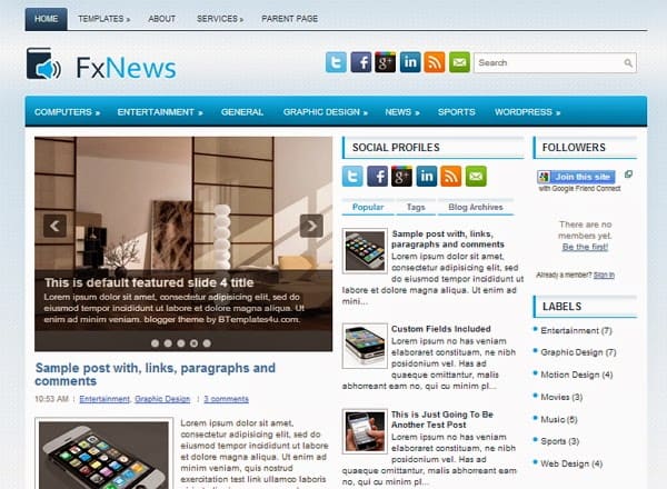 news blogger theme 6461