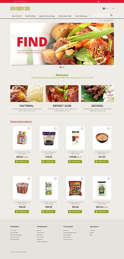 Online Grocery Shopping Website Templates 145