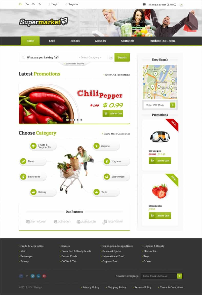 Online Grocery Shopping Website Templates 34