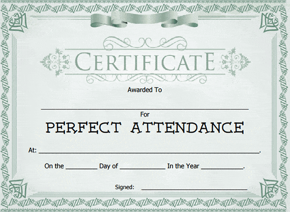 certificate of attendance template 346