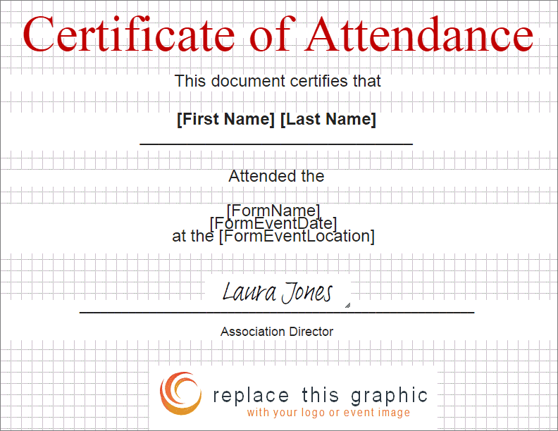 certificate of attendance template 641