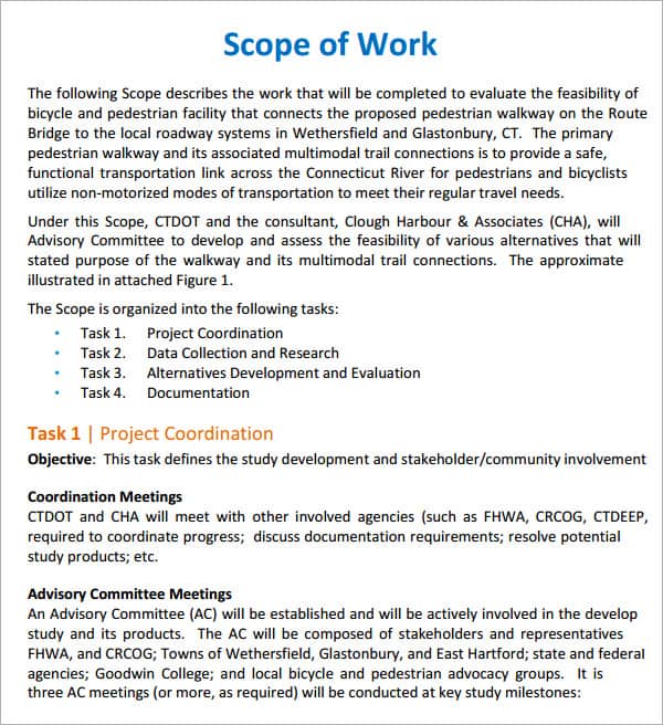 scope of work template 550