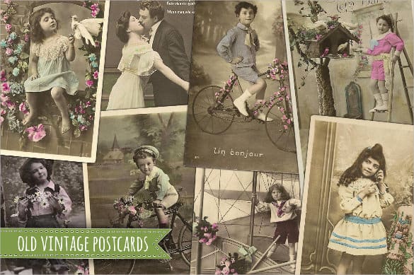 vintage postcard template 220