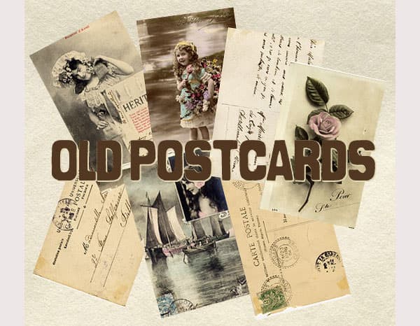 vintage postcard template 770