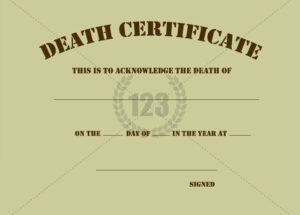 7 Free Death Certificate Templates - Formats & Designs