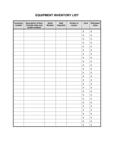 Inventory List Templates - Word Excel Pdf Formats