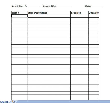 Inventory List Templates - Word Excel PDF Formats