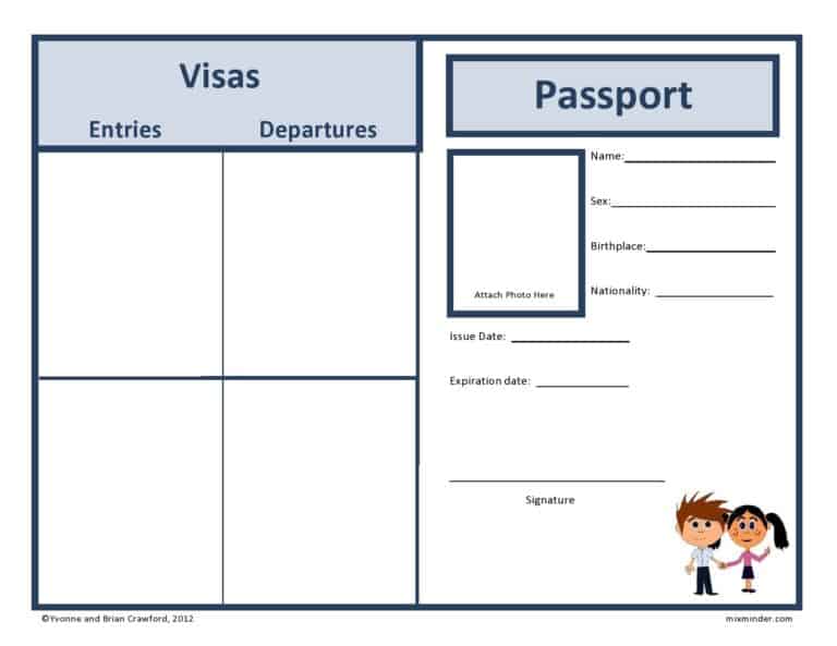 11+ Free Passport Templates - Word Excel PDF Formats