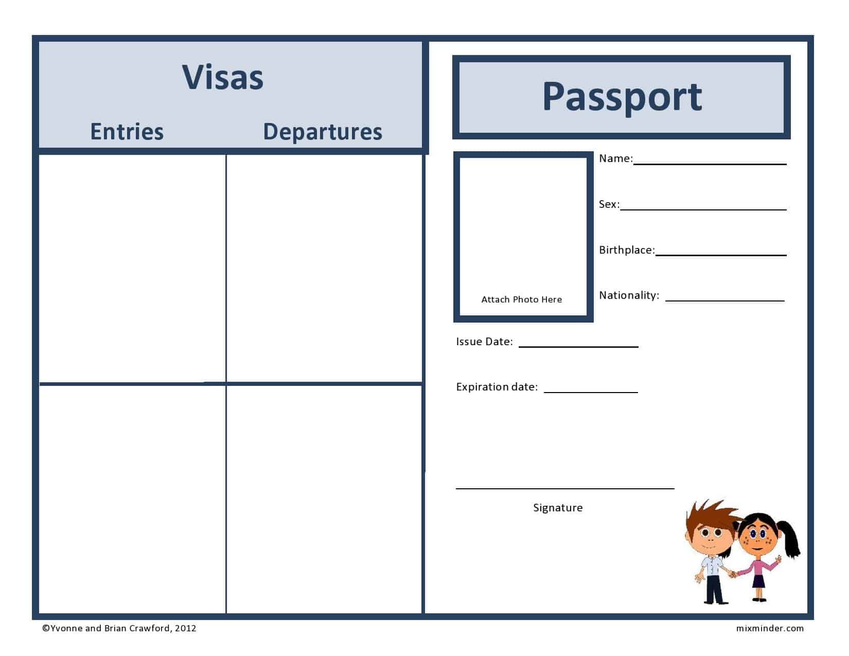 free download inside passport illustrator template