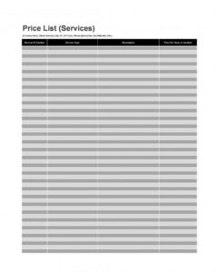 8+ Free Price List Design Templates - Word Excel PDF Formats
