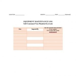 Equipment-Maintenance-Log-Template AA - Templates Front